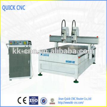 cnc wood carving machine with two spindle,1300*2500mm multi-spindles woodworking cnc router for sale ,K45MT-DT Synchronous Type